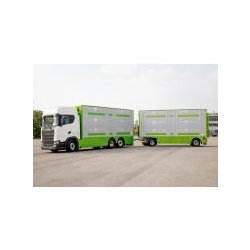 Rba22 - remorque bétaillère -  pezzaioli -  essieux jumelés fixes de 10500 kg