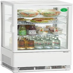 Bartscher Mini vitrine réfrigérée 78L, blanc - blanc multi-matériau 700578G