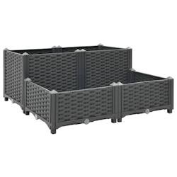 Helloshop26 - Jardinière lit surélevé plantes fleurs jardin 80 x 80 x 38 cm polypropylène 02_0000954 - 3000072901530