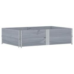Helloshop26 - Jardinière bac lit surélevé plantes fleurs terrasse jardin 150 x 100 cm bois de pin massif gris 02_0037418 02_0037418 - gris métal 3