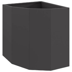 Helloshop26 - Jardinière d'angle moderne optimisée jardin 45 x 45 x 50 cm en acier noir 02_0052908 - noir acier 3000237645309