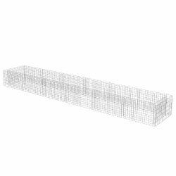 Helloshop26 - Jardinière lit surélevé plantes fleurs jardinà gabion acier galvanisé 540 x 90 x 50 cm 02_0001309 - acier 3000076791533