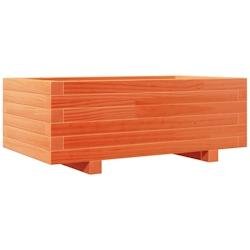 Helloshop26 - Jardinière bac lit surélevé plantes fleurs terrasse jardin cire 70 x 40 x 26,5 cm bois de pin massif marron 02_0038480 - marron Bois