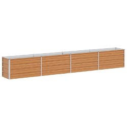 Helloshop26 - Jardinière surélevée encadrée acier galvanisé 320 x 40 x 45 cm solide et résistante au temps style industriel en acier 02_0059018