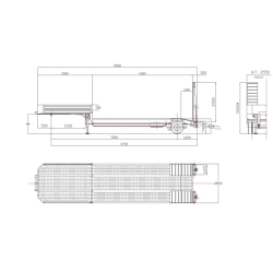Semi-remorque à 1 essieu - Porte engins Type SR1 PE 15 - PTC 19T