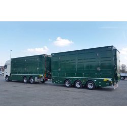 Bba32 - remorque bétaillère - carrozzeria pezzaioli - essieux jumelés simples fixes de 10000 kg