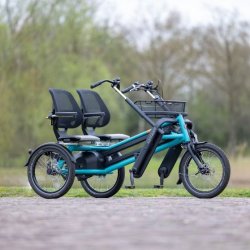 Tricycle tandem cote à cote - sièges réglables en profondeur - van raam fun2go