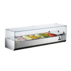 Vitrine réfrigérée VRX 1600 - acier inox AISI 304 - froid statique - contrôle numérique DIXELL