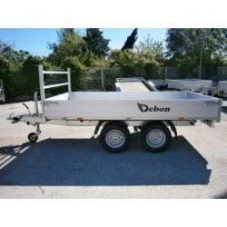 Benne Debon 306x155 - 2000 kg PTC - Pompe électrique - 2 essieux