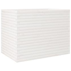 Helloshop26 - Jardinière bac lit surélevé plantes fleurs terrasse jardin 90 x 60 x 68,5 cm bois de pin massif blanc 02_0038033 - blanc Bois massif