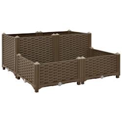 Helloshop26 - Jardinière lit surélevé plantes fleurs jardin 80 x 80 x 38 cm polypropylène 02_0000956 - 3000072921538