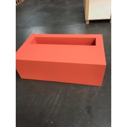 Jardinière avec assise en résine Ultra® - sur mesure, résistante aux UV et aux chocs, intérieur/extérieur