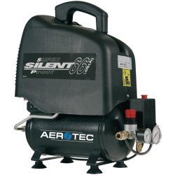 Compresseur Aerotec Vento Silent 6 - 110 l/min - 8 bar - 0,7 kW - 230 V - 50 Hz - 6 l - Très silencieux