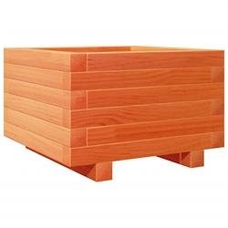 Helloshop26 - Jardinière bac lit surélevé plantes fleurs terrasse jardin cire 40 x 40 x 26,5 cm bois de pin massif marron 02_0038452 - marron Bois