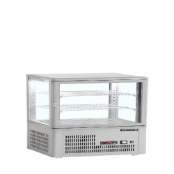 Vitrine panoramique réfrigérée positive grise 58 litres | Tefcold - UPD60-GREY - LED - 16062