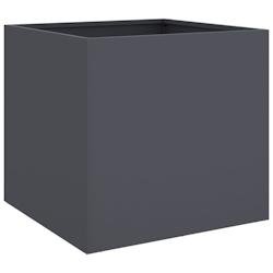 Helloshop26 - Jardinière bac lit surélevé plantes fleurs terrasse jardin 42 x 40 x 39 cm acier anthracite 02_0037600 - acier 3000214047409