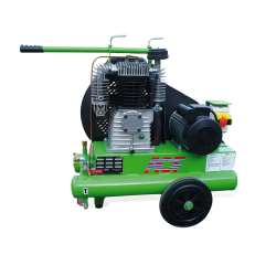 Compresseur avec moteur électrique 3CV CM4 - 2 cylindres - Débit réel 300 l/min - Réservoir 9L