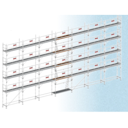 Échafaudage AERIS - LOT 220 m² - Classe 4 : 300 kg/m² - Longueur 22 m - Hauteur 10 m