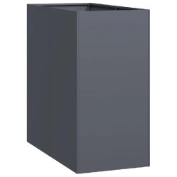 Helloshop26 - Jardinière rectangulaire moderne design extérieur 40 x 80 x 80 cm espace de plantation idéal en acier anthracite - acier 3000236978637