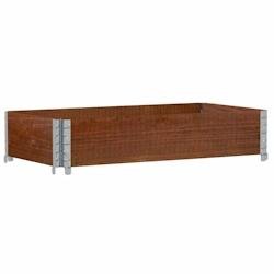 Helloshop26 - Jardinière bac lit surélevé plantes fleurs terrasse jardin 100 x 50 cm bois massif de pin marron 02_0037285 - marron métal 3000217811984