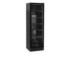 Vitrine réfrigérée noire porte vitrée sans cadre led 387 litres - SCU1425 FRAMELESS