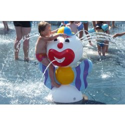 Pataugeoire : figurines arroseuses pour petite enfance - Clown, Coccinelle, Éléphant, Tortue - marque Aquadrolics