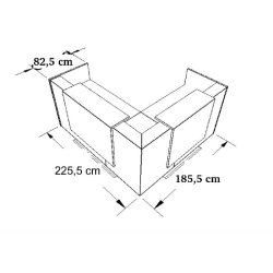Banque d'accueil d'angle Z2 - Officity - 225, Beige