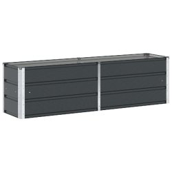 Helloshop26 - Jardinière moderne polyvalente 160 x 40 x 45 cm utilisation intérieure extérieure en acier anthracite 02_0059219 - acier 3000241006547