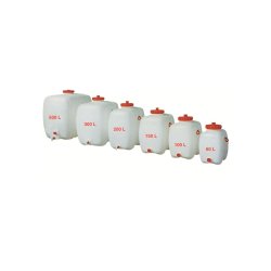 Tonnelet en polyéthylène haute densité - 100 L - Robinet DN 15 - Couvercle vissant Ø 190 mm