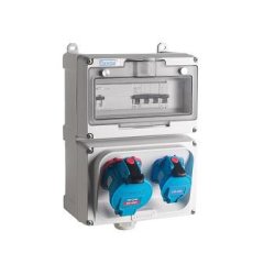 Coffret de distribution avec protection - 16 A / 32 A / 63 A - Étanchéité IP66/IP69K - Protection différentielle 30 mA