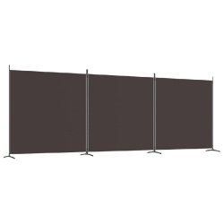 Décoshop26 - Séparateur de pièce cloison 3 panneaux 525 x 180 cm tissu marron et fer DEC030778 - marron 3000258115942