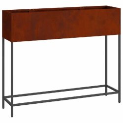Helloshop26 - Bac de jardin surélevé moderne style contemporain extérieur 100 x 26 x 82 cm en acier rouillé 02_0052094 - acier 3000237245080
