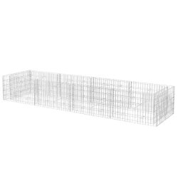 Helloshop26 - Jardinière lit surélevé plantes fleurs jardin à gabion acier 360 x 90 x 50 cm 02_0001278 - acier 3000076481533