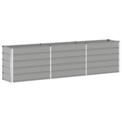 Helloshop26 - Jardinière moderne design industriel extérieur 480 x 50 x 45 cm en acier galvanisé gris clair - gris acier 3000240999192