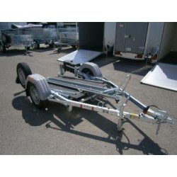 Porte-moto 1 voie KXL165 - PTAC 500/600/650/750 kg - Arceau, rail, roues 155R13 et coffre à outils