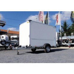 Remorque fourgon fermée - Humbaur 5192 Plywood - 1 essieu freiné - 1300 Kg PTC