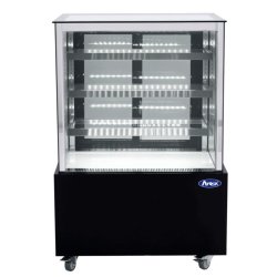 Vitrine réfrigérée droite noire 438 litres à 3 étagères WDG126HF Atosa