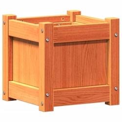 Helloshop26 - Jardinière bac lit surélevé plantes fleurs terrasse jardin cire 31 x 31 x 31 cm bois de pin massif marron 02_0038450 - marron Bois ma