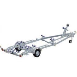 Remorque bateau 1000 kg PTAC - CU 660 kg - 1 essieu - Fast immergeable multi-rouleaux
