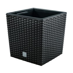 Prosperplast - Pot Rato 7 L avec insert de plantation, coloris Anthracite, 20x20x20,2 cm - gris plastique ZA993