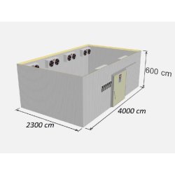 Chambre froide négative industrielle - TD FRZ-5520 - 5520 m3 - Isolation polyuréthane - Refroidissement 240000W