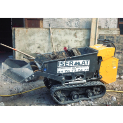 Dumper à chenilles 300 L électrique - Benne basculante hydraulique - Charge utile 400 kg