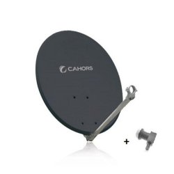 CAHORS Antenne Parabolique Alu 65cm + Lnb 141202r13 - gris 3579431412029
