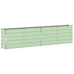 Helloshop26 - Jardinière moderne acier 160 x 40 x 75 cm design élégant polyvalent intérieur extérieur en acier vert 02_0059265 - vert acier 30002