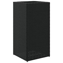 Helloshop26 - Jardinière bac lit surélevé plantes fleurs terrasse jardin 40 x 40 x 80 cm résine tressée noir 02_0037588 - noir acier 3000217859559