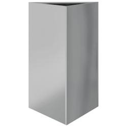 Helloshop26 - Jardinière bac lit surélevé plantes fleurs terrasse jardin triangulaire 50 x 43 x 75 cm acier galvanisé Argent 02_0038818 - acier 30