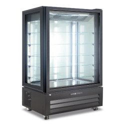 KLIMAITALIA Vitrine de pâtisseries ventilée. 4 LED. Dégivrage auto. Thermo num. T° 0°C/+10°C. Dim. 85x65x195 cm. VICTORIA85NFPBLACK - 4279