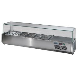 Vitrine réfrigérée pour tables à pizza 6 GN1/3 SOFRACOLD Sofraca