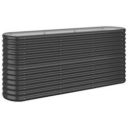Helloshop26 - Jardinière bac lit surélevé plantes fleurs terrasse jardin de jardin acier enduit de poudre anthracite 02_0039484 - acier 3000218531119