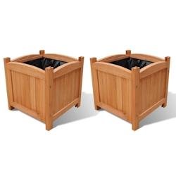 Helloshop26 - Jardinière lit surélevé plantes fleurs jardin surélevés bois 30 x 30 x 30 cm 02_0001369 - Bois massif 3000077401530